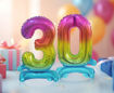 Picture of STANDING FOIL BALLOON 3 RAINBOW 38CM